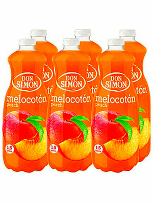 Don Simon Peach (Melocoton) Nectar Juice 1.5L (Pack of 6) |  6 x 1.5L bottles