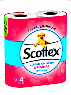 Papel Scottex 4 Units | 4 Pack of 4 Rolls