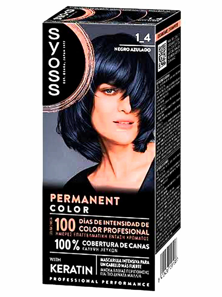 SYOSS PERMANENT COLOR NEGRO AZULADO 1-4