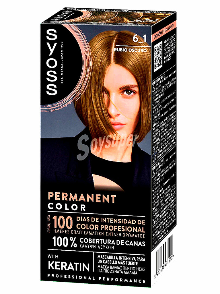 SYOSS PERMANENT COLOR RUBIO OSCURO 6-1