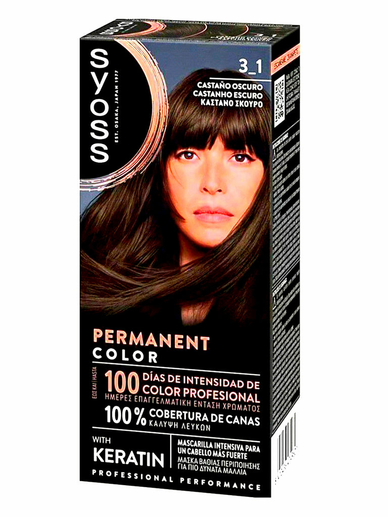 SYOSS COLOR PERMANENTE CASTAÑO OSCURO 3-1