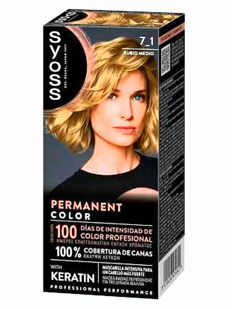 SYOSS PERMANENT COLOR RUBIO MEDIO 7-1
