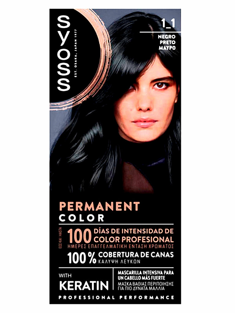 SYOSS PERMANENT COLOR NEGRO PRETO 1-1