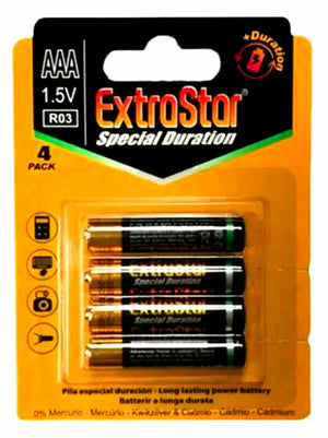 EXTRA STAR PILLAS AAA 1.5V PACK 4