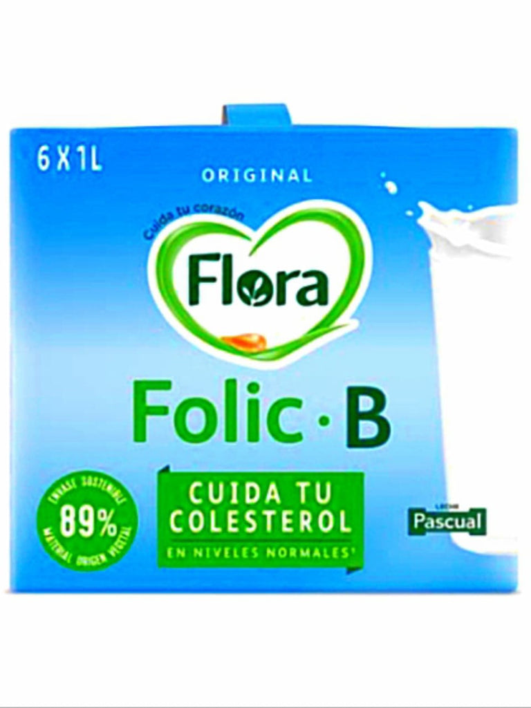 Leche Flora Folic-B Pro-Essentia Milk Drink 1L (Pack of 6) |  6 x 1L Carton