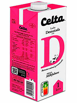 Leche Celta UHT Milk 1L (Pack of 6) |  6 x 1L Carton