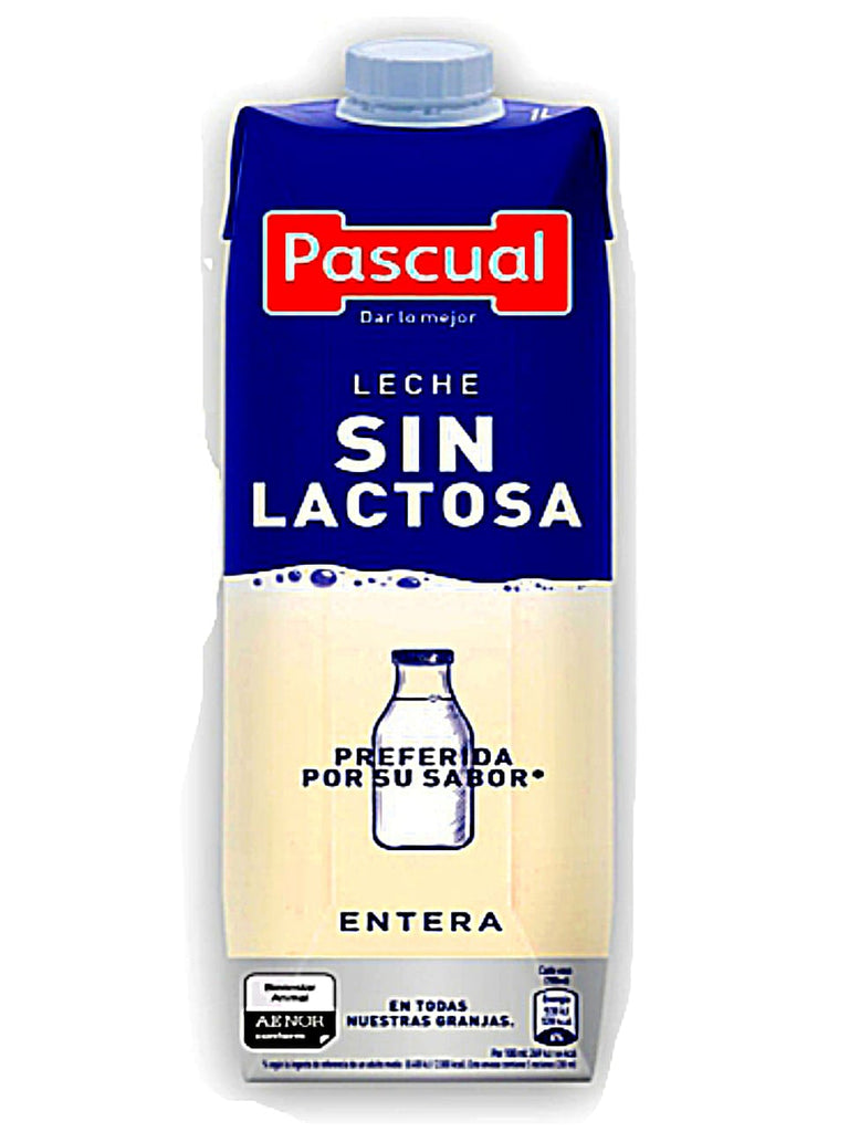 Leche Pascual Lactose-Free Milk 1L (Pack of 6) |  6 x 1L cartons