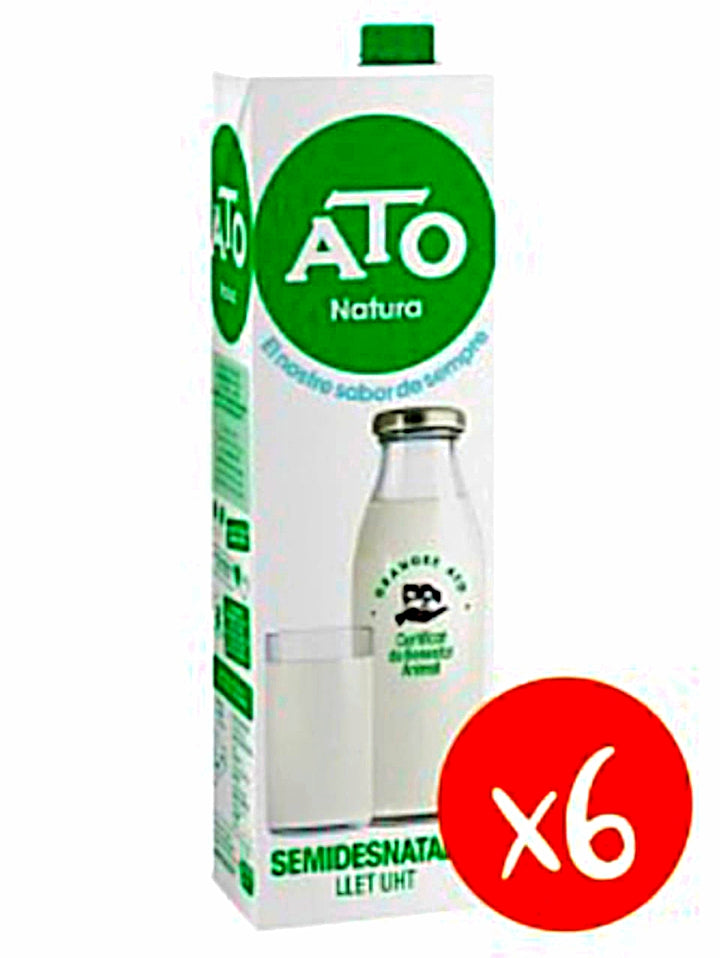 Leche ATO UHT Milk 1L (Pack of 6) |  6 x 1L Carton