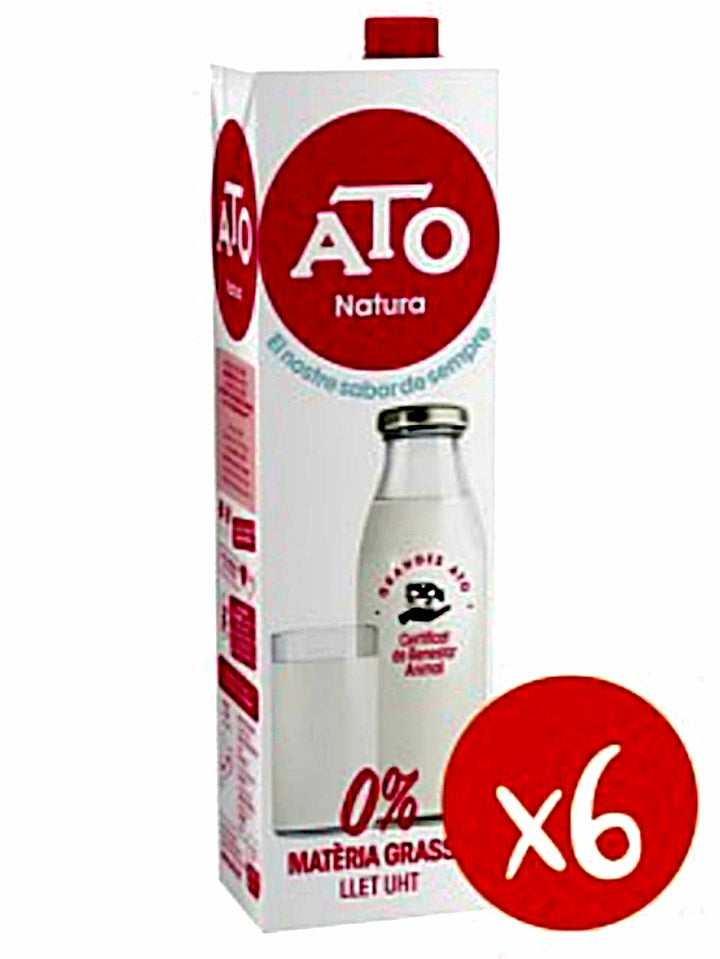Leche ATO UHT Milk 1L (Pack of 6) |  6 x 1L Carton
