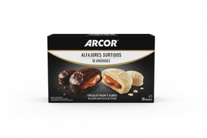 ARCOR ALEFAJOR NEGRO Y BLANCO 18U