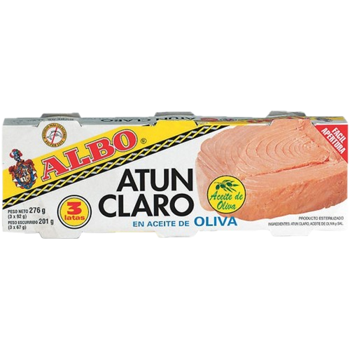 ALBO ATUN CLARO ACEITE DE OLIVA 3LATA 276G