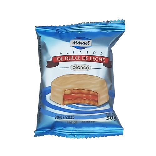 ALFAJORES DE DULCE DE LECHE BLANCOS 50G X