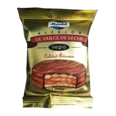 ALFAJORES DE DULCE DE LECHE NEGROS 50G X