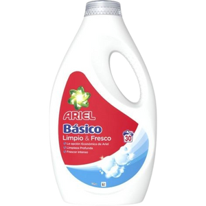 ARIEL BASICO LIMPIO & FRESCO 30LAVADOS 1350ML