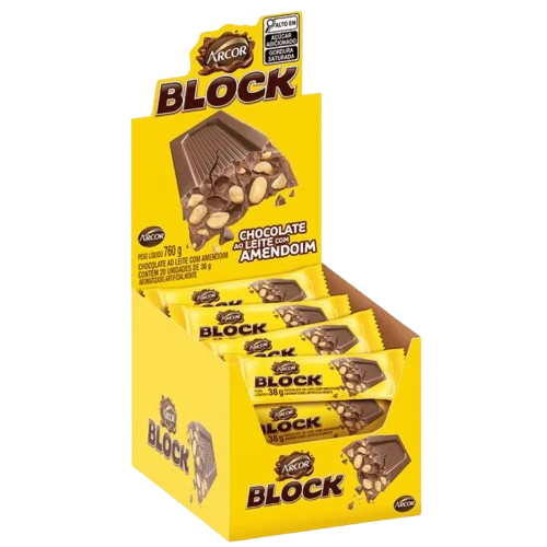 ARCOR BLOCK MILK CHOCOLATE 35G 20U