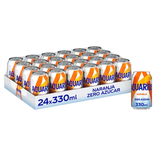 AQUARIUS NARANJA ZERO AZUCAR 33CL LATA