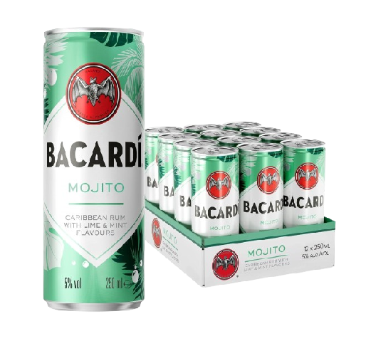 BACARDI MOJITO 250ML LATA 12U