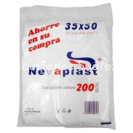 BOLSA BLANCO CAMISETA 35 X 50 200U