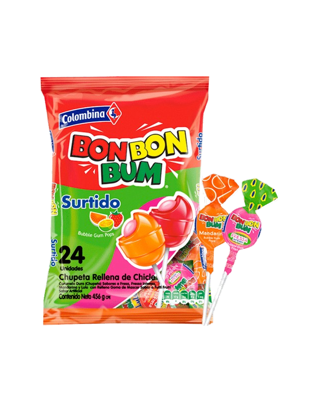 BON BON BUM SURTIDO 24U 408G