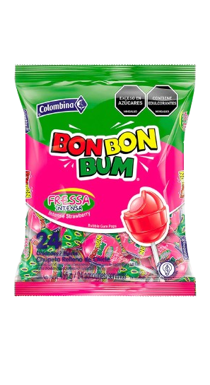 Paquete de 24 unidades de Bon Bon Bum Fresa