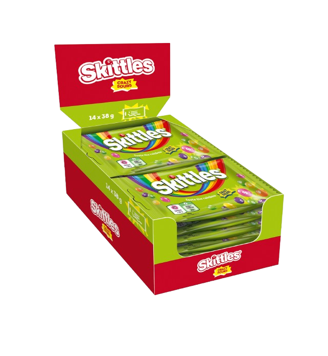 SKITTLE CRAZY SOURS 14 X 38 g