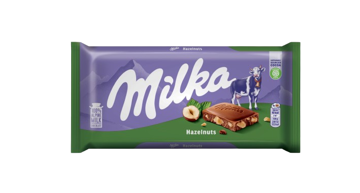 MILKA HAZELNUTS 80G 25U