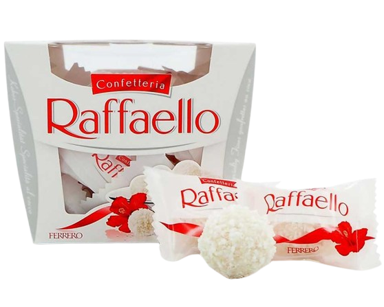 CONFETERIA RAFFAELLO FERRERO PURO 150G