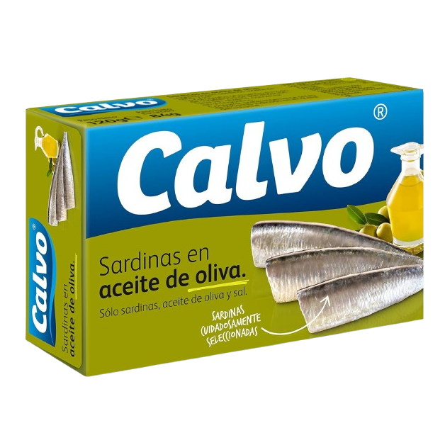 CALVO SARDINAS ACEITE DE OLIVA 120G