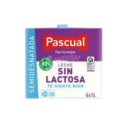 LECHE PASCUAL SIN LACTOSA S***D 1L X 6U