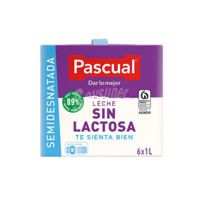 LECHE PASCUAL SIN LACTOSA S***D 1L X 6U