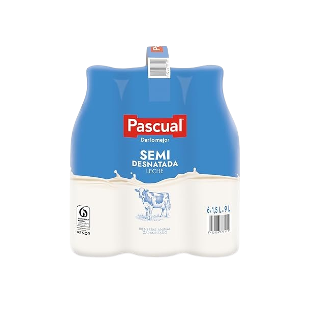 LECHE PASCUAL SEMI DESNATADA 1.5L BOTELLA