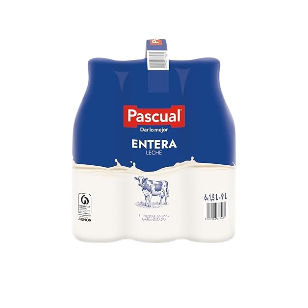 LECHE PASCUAL ENTERA 1.5L BOTELLA X 6U