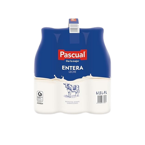 LECHE PASCUAL ENTERA 1.5L BOTELLA X 6U