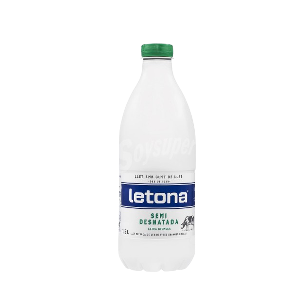 LECHE LETONA SEMI DESNATADA 1.5L