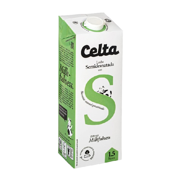 LECHE CELTA SEMI DESNATADA 1.5L X 4U