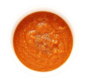 CREMA CASERA CALABAZA CON UN TOMATE DE
