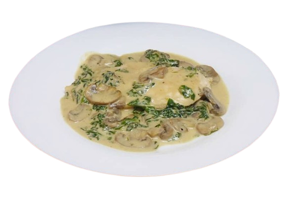CREMA CASERA CHAMPIÑOES CON POLLO
