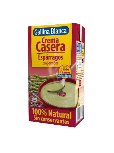 CREMA CASERA ESPARRAGOS CON JAMÓN