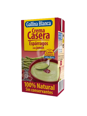 CREMA CASERA ESPARRAGOS CON JAMÓN