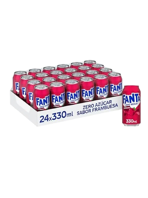 FANTA FRAMBUESA ZERO AZUCAR NAC 33CL