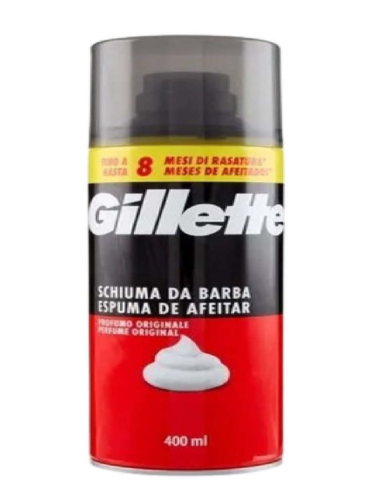 GILLETTE ESPUMA ROJO 400ML