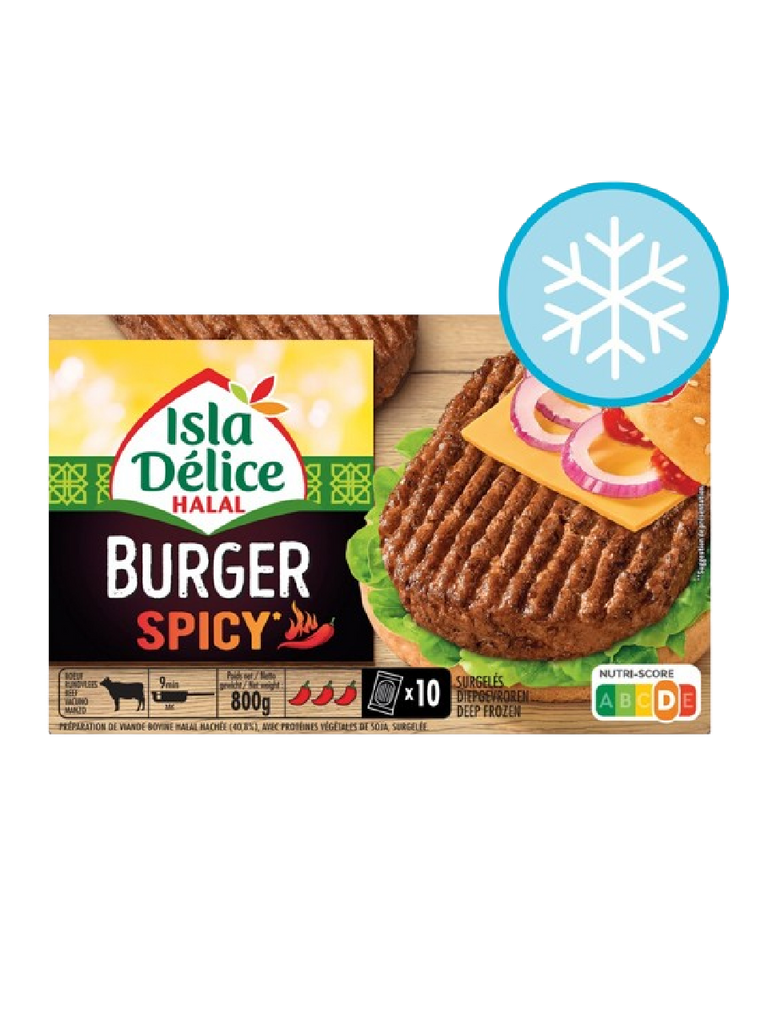 HAMBURGUESA HALAL ISLA DELICE CON CEBOLLA 800G