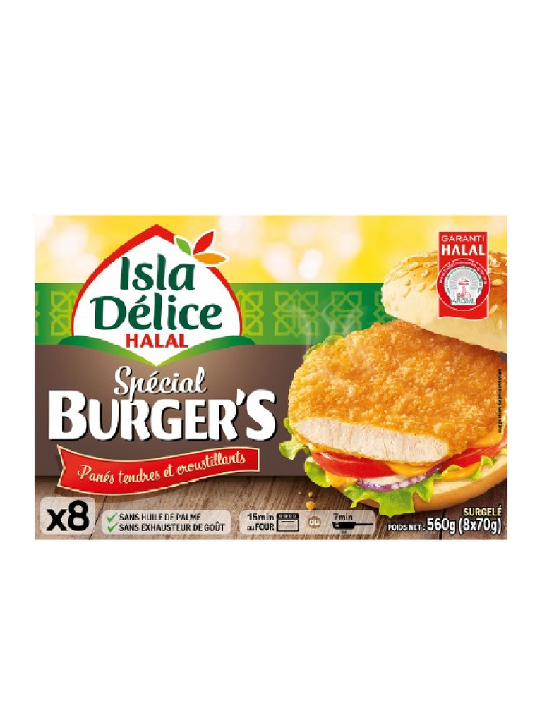 HAMBURGUESAS ESPECIALES HALAL ISLA DELICE 560G
