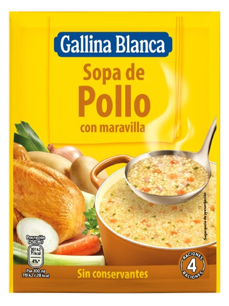 SOPA DE POLLASTRE AMB MERAVELLA