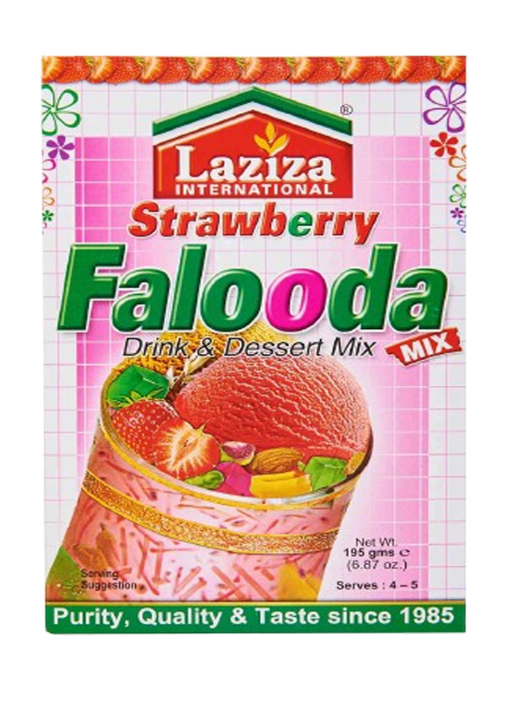 BEBIDA Y POSTRE DE FRESA LAZIZA FALOODA