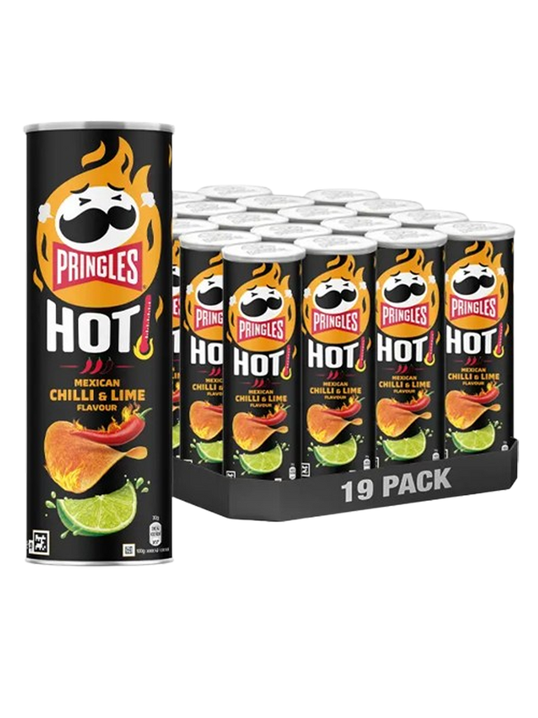 PRINGLES HOT CHILLI  / LIME 165G X 19U