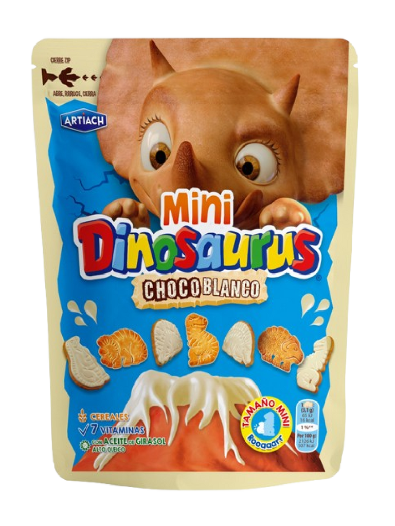 DINOSAURIO MINI DP CHOCO BLANCO 100G